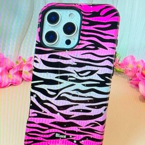 Casetify Pink and Black Zebra Phone Case